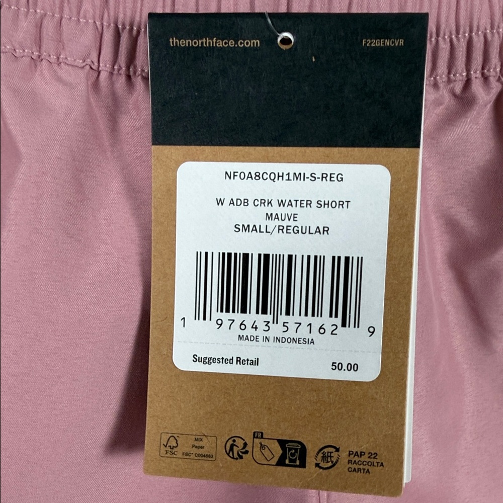 The North Face Women's Mauve Athletic Outdoor Hiking Shorts - Picture 2 of 7